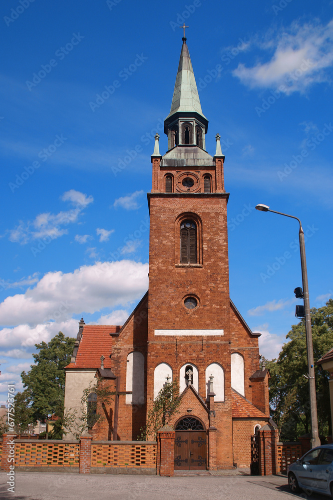 Church of St. Marcin in Szubin, Kuyavian-Pomeranian Voivodeship, Poland - obrazy, fototapety, plakaty 