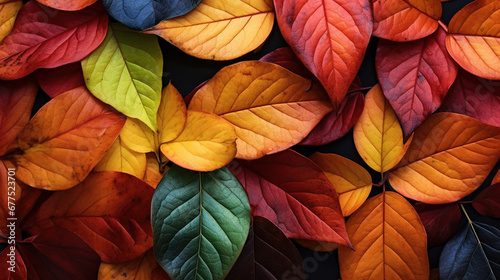 Autumn colorimetry leaves