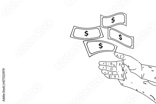 line art image of beggar asking for money, concept of beggar asking for money. losing at gambling