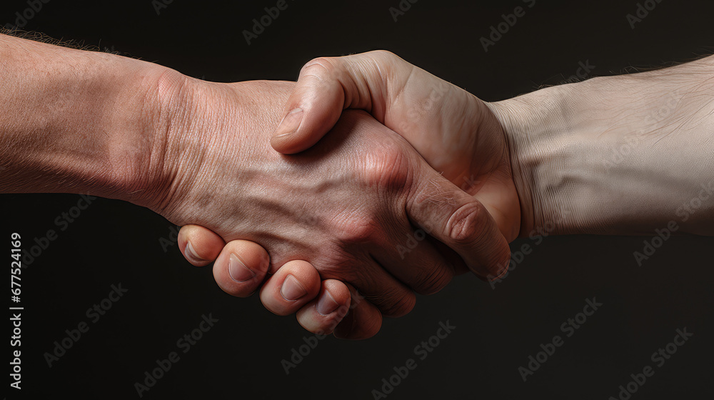 close up handshake between two people close up handshake between two people