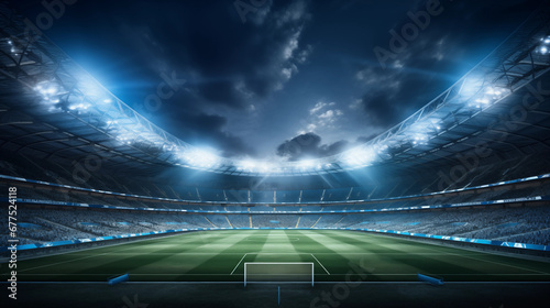 Luxury of Football stadium 3d rendering, Illustration