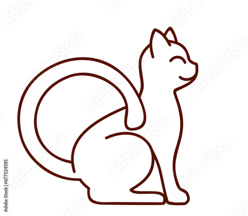The symbol of a stylized domestic cat.