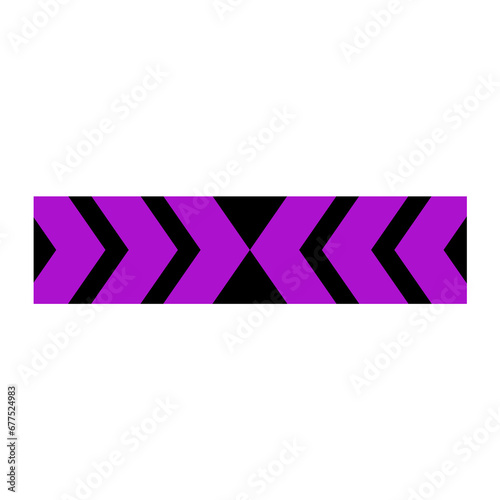 purple square banner with arrow
