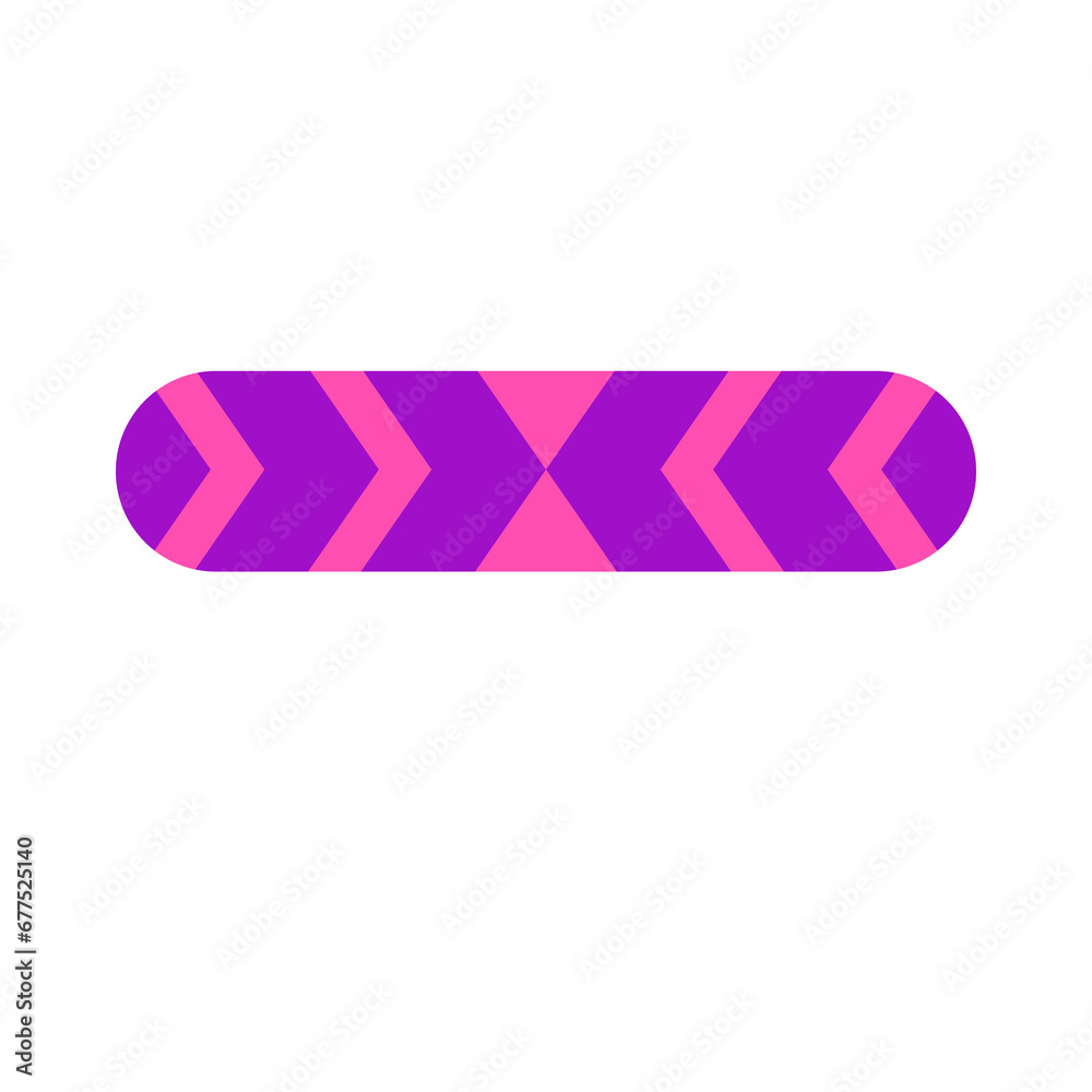 purple banner with arrow