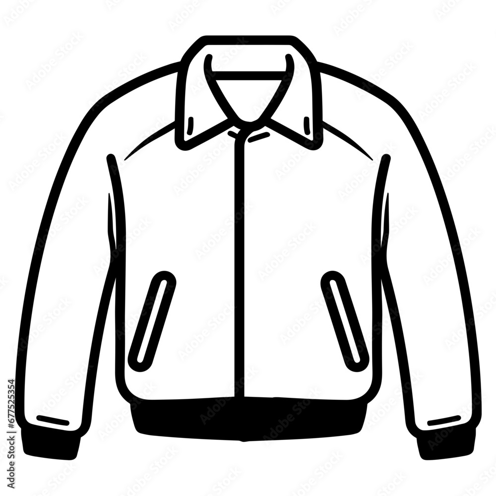 Simple Outline Vector Illustration of Man’s Jacket. SVG Simple Outline Vector Illustration of Man’s Jacket. SVG