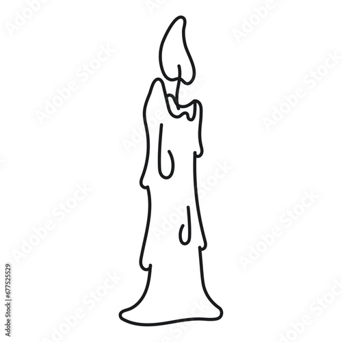 Illustration of a candle on a white background