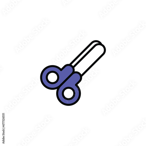 Scissor icon design with white background stock illustration