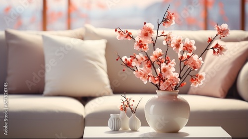 vase with flowers on table