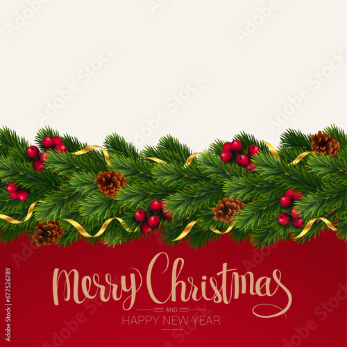 Christmas and New year vector template