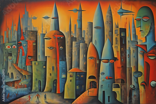 Surreal city, Digital illus...