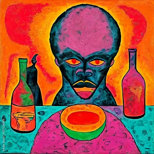 Man sitting at a table with...
