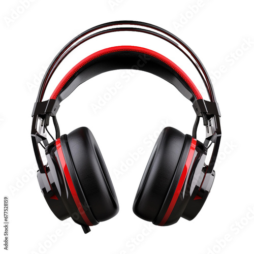 Beautiful gaming headphone isolated on transparent background