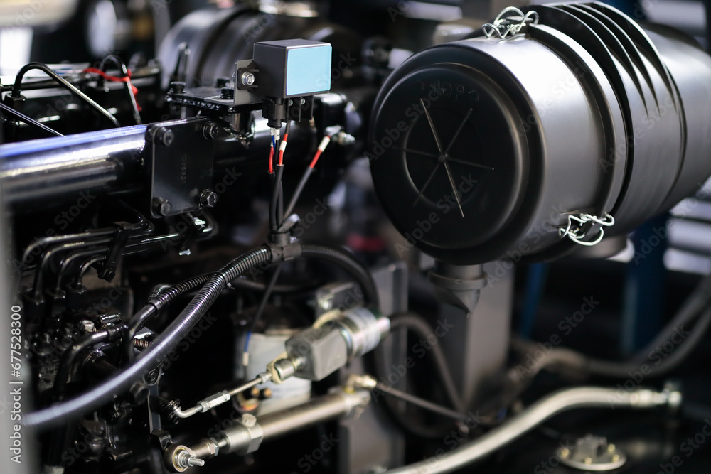 close up view of industrial air compressor close up view of industrial air compressor