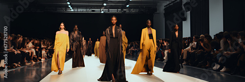 Models walking in a fashion show | generative AI photo