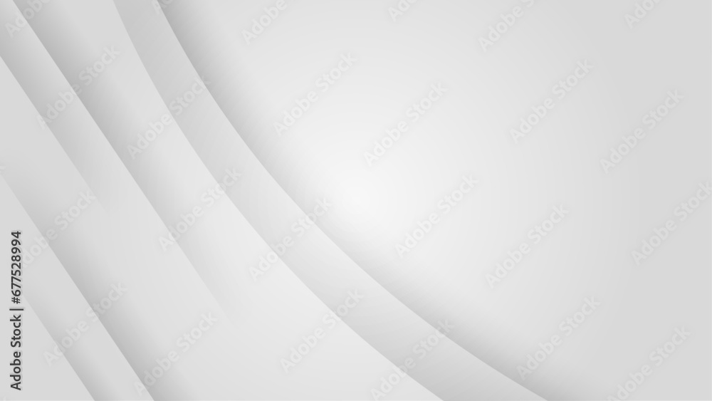 White vector gradient abstract background with shapes elements