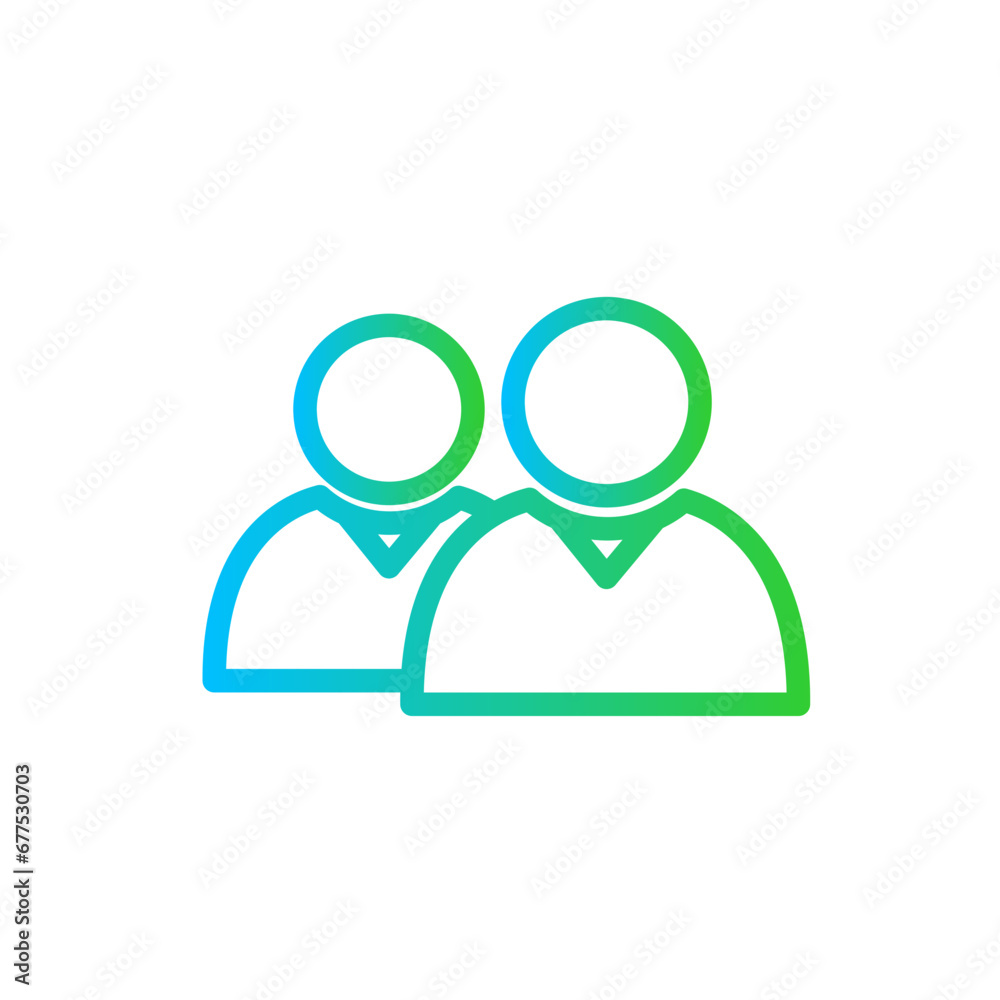 Dev team project development icon with blue and green gradient outline style. technology, development, design, team, concept, dev, computer. Vector Illustration Dev team project development icon with blue and green gradient outline style. technology, development, design, team, concept, dev, computer. Vector Illustration
