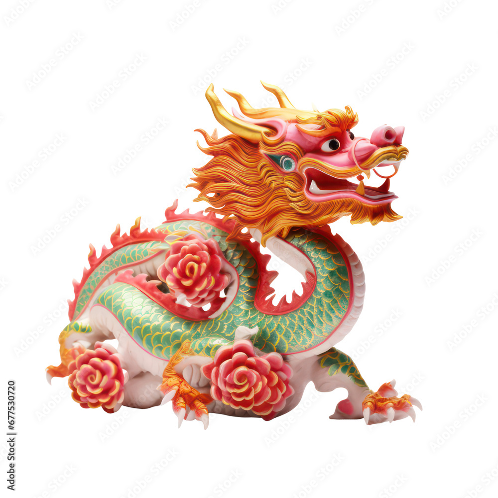 Chinese new year of the dragon with Chinese zodiac dragon.
