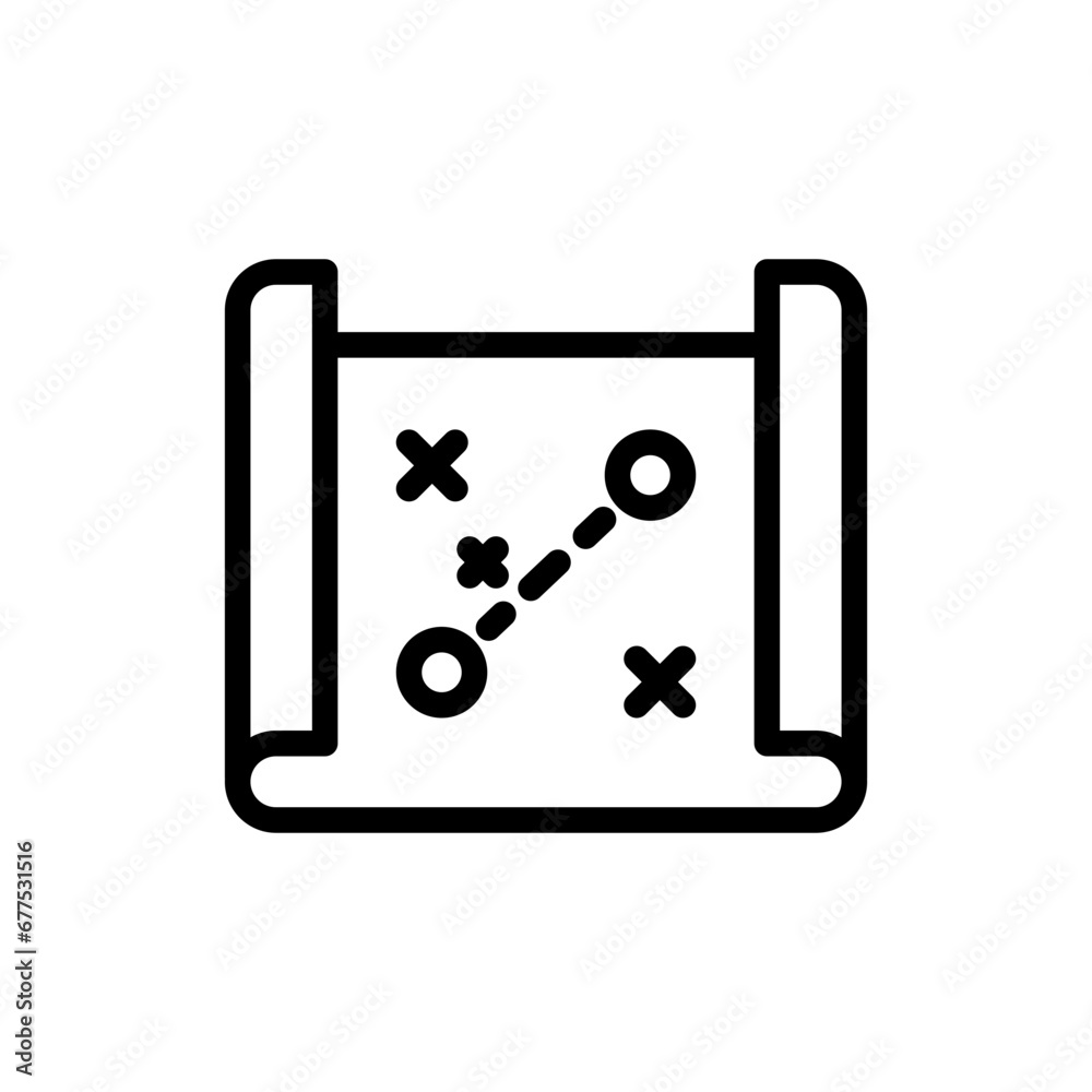 Strategy project development icon with black outline style. strategy, business, success, marketing, team, concept, plan. Vector Illustration Strategy project development icon with black outline style. strategy, business, success, marketing, team, concept, plan. Vector Illustration