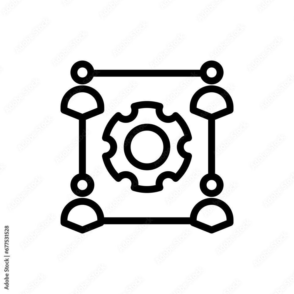 Relationship project development icon with black outline style. relationship, concept, business, community, service, partner, leadership. Vector Illustration Relationship project development icon with black outline style. relationship, concept, business, community, service, partner, leadership. Vector Illustration