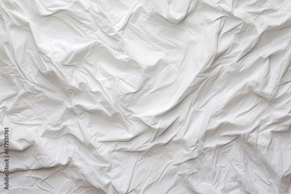 Obraz premium white crinkled paper texture background