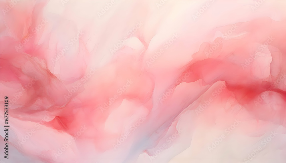 Abstract pink colored watercolor background with smoke. Creative pastel  background. 