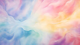 Abstract rainbow colored watercolor background with smoke. Creative pastel  background. 