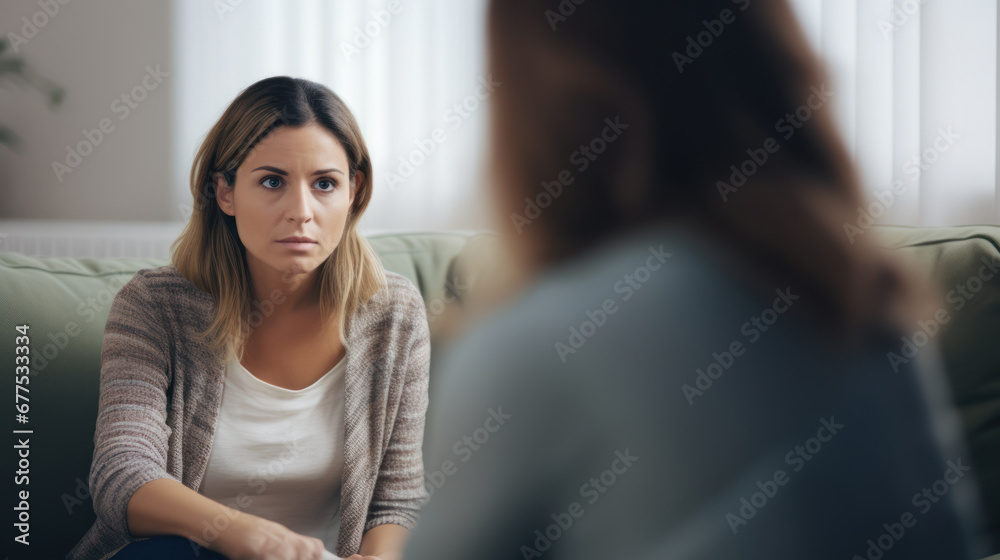 psychology, mental health and people concept - psychologist with notebook and woman patient at psychotherapy session psychology, mental health and people concept - psychologist with notebook and woman patient at psychotherapy session