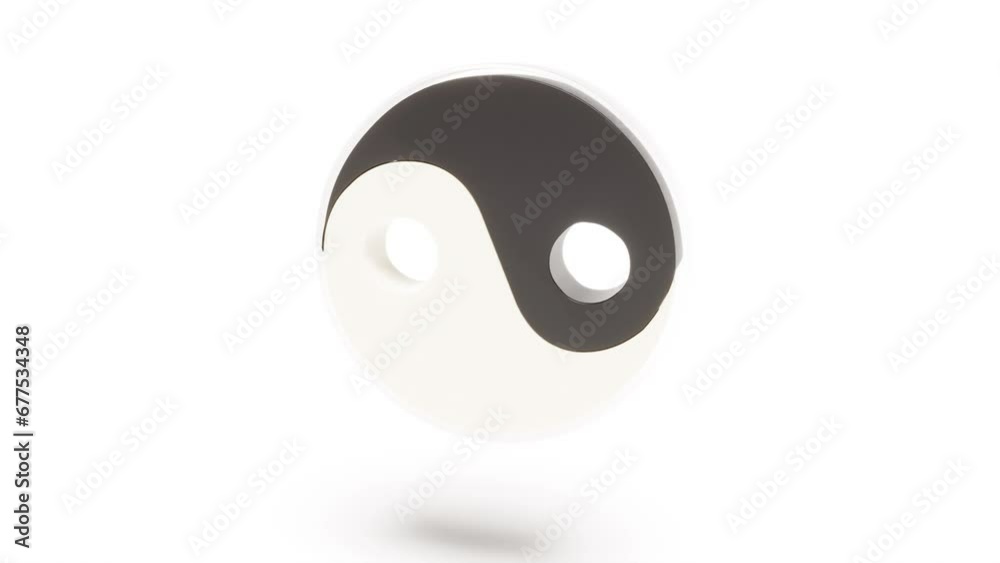 Yin yang sign intro able to loop seamless 4k Yin yang sign intro able to loop seamless 4k