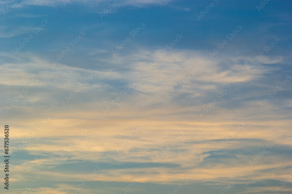 Obraz premium sunset sky with multicolor clouds. Dramatic twilight sky background