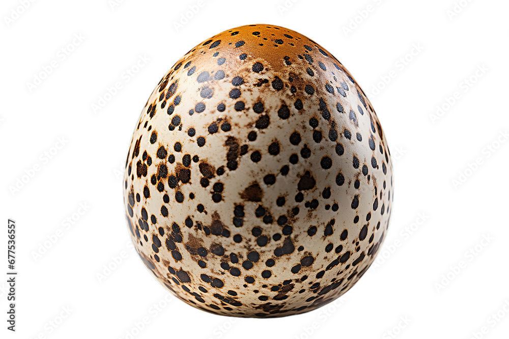 Motley quail egg closeup isolated on a Transparent background. Generative AI Motley quail egg closeup isolated on a Transparent background. Generative AI