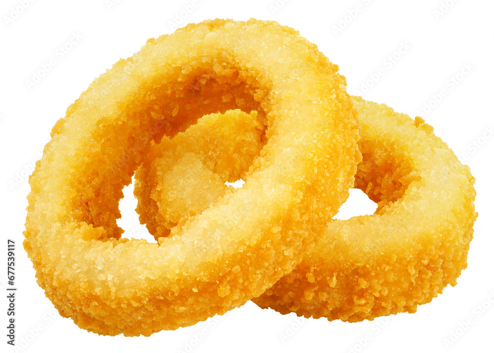 fried Onion ring, isolated on white background, full depth of field fried Onion ring, isolated on white background, full depth of field