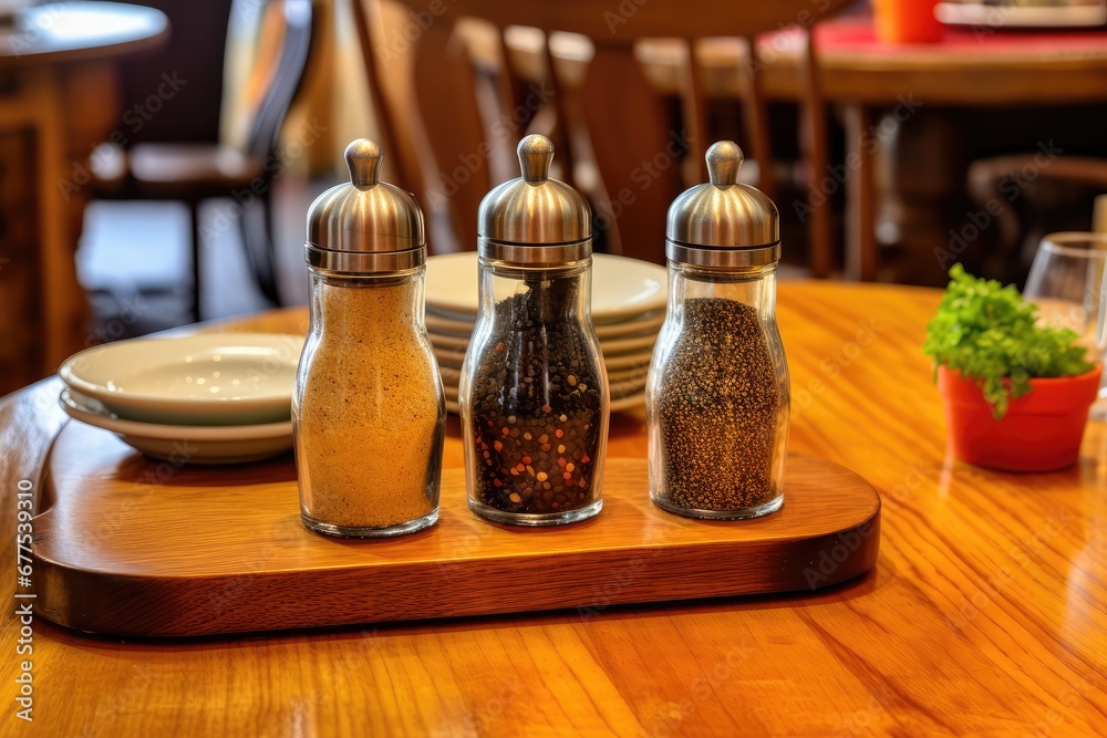 Salt and Pepper Shakers Wooden Table, Salt Container, Spices Jar, Black Pepper Bottle Shakers, Seasoning Mill Salt and Pepper Shakers Wooden Table, Salt Container, Spices Jar, Black Pepper Bottle Shakers, Seasoning Mill