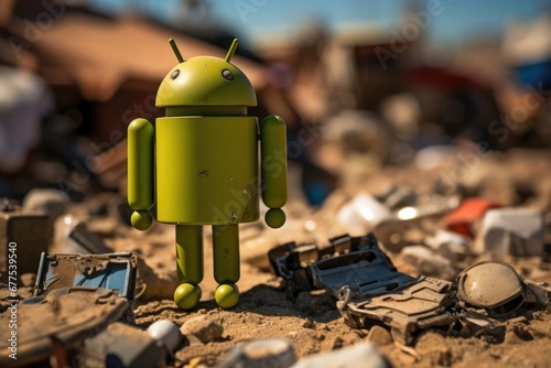 Broken Android In Junkyard photo