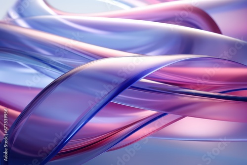 Translucent Elegance: A Serenade of Swirling Ribbons in Twilight Hues