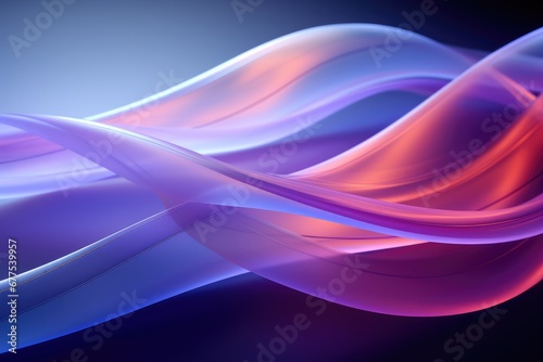 Translucent Elegance: A Serenade of Swirling Ribbons in Twilight Hues