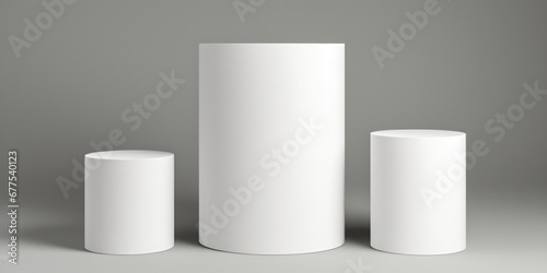 white round pedestals for displaying products