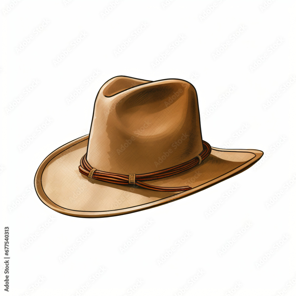 Stetson Hat Clipart isolated on white background