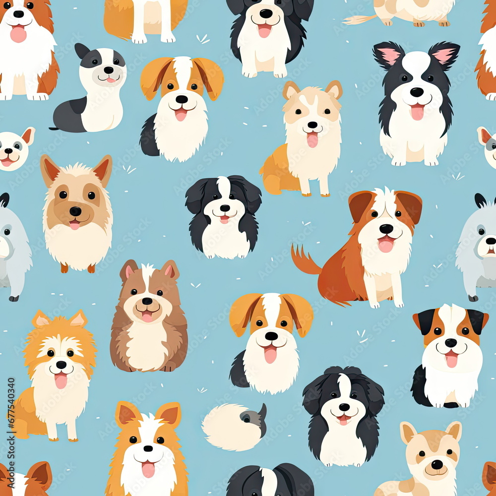Obraz premium seamless pattern of Dog