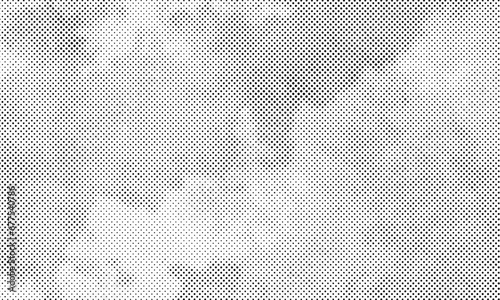 Abstract Dotted Halftone Retro Paper Print Texture Vector Filter with Transparent Background Grayscale