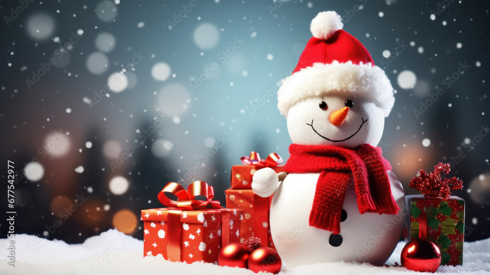 A snowman in the snow, Backlighting, wind. A snowman in the snow, Backlighting, wind.