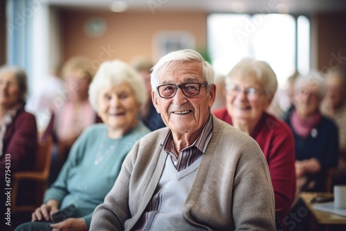 old age Group of elderly people in a nursing home