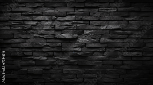The black wall surface uses a lot of bricks