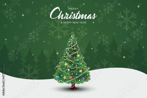 Merry Christmas background and Christmas elements vector collection
