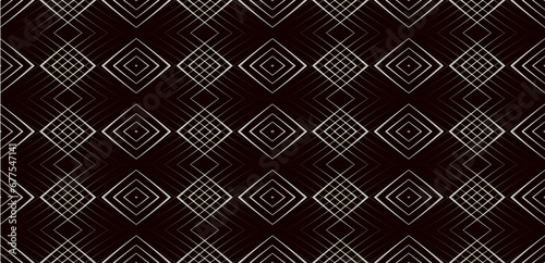 Geometric grid on dark brown graphic design vector background