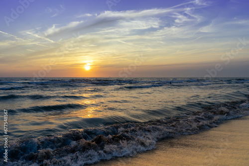 sunset on the beach in Tuscany  italy