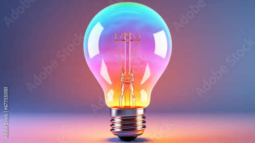 glowing bulb HD 8K wallpaper Stock Photographic Image