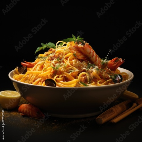 spaghetti with shrimp