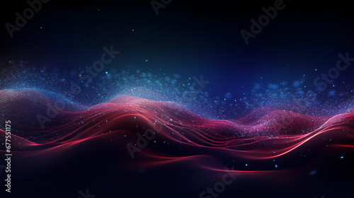 Fototapeta Naklejka Na Ścianę i Meble -   Abstract background with shining dots stars. Generative ai