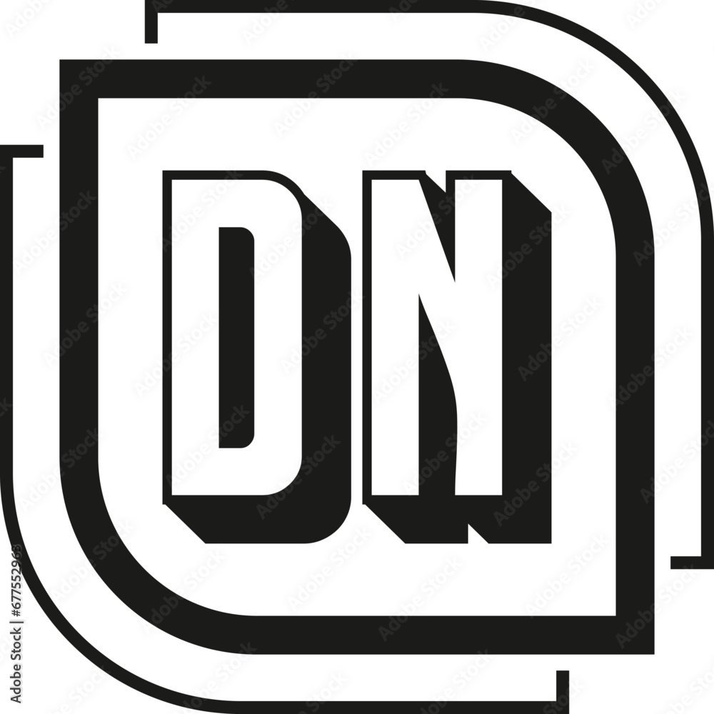 DN Letter Monogram Logo Design DN Letter Monogram Logo Design