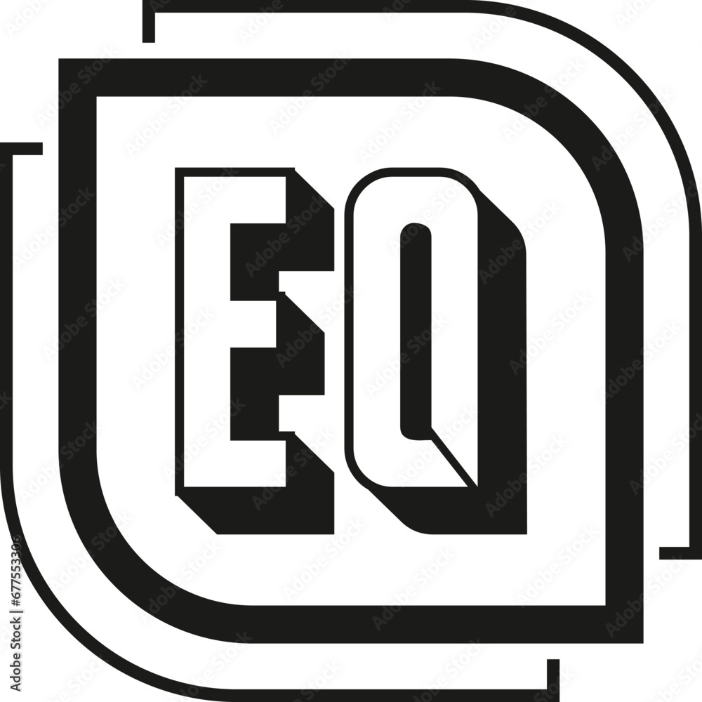 EQ Letter Monogram Logo Design EQ Letter Monogram Logo Design